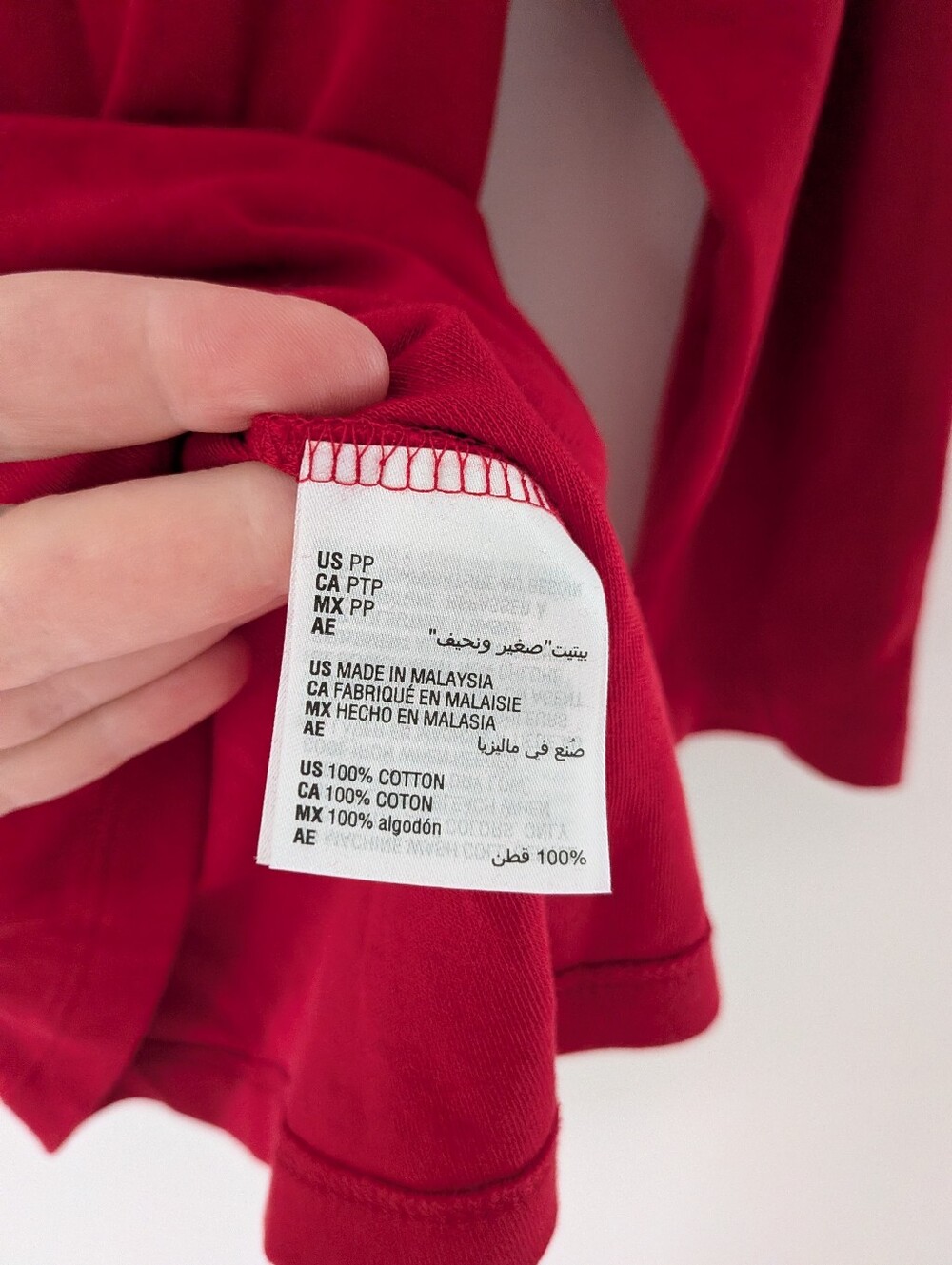 NWT Karen Scott Red Cotton 3/4 Sleeve Top - Picture 4 of 5